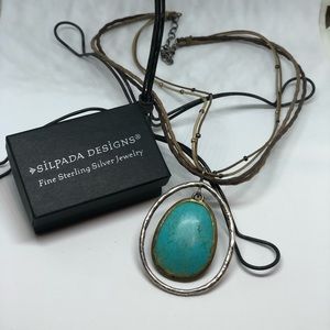 SILPADA SILVER, BRONZE, AND HOWLITE NECKLACE